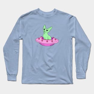 Cat and ufo Long Sleeve T-Shirt